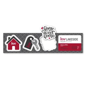 Real Estate Pop Magnet Set of 4, 11" x 2.75", Full-Color Imprint