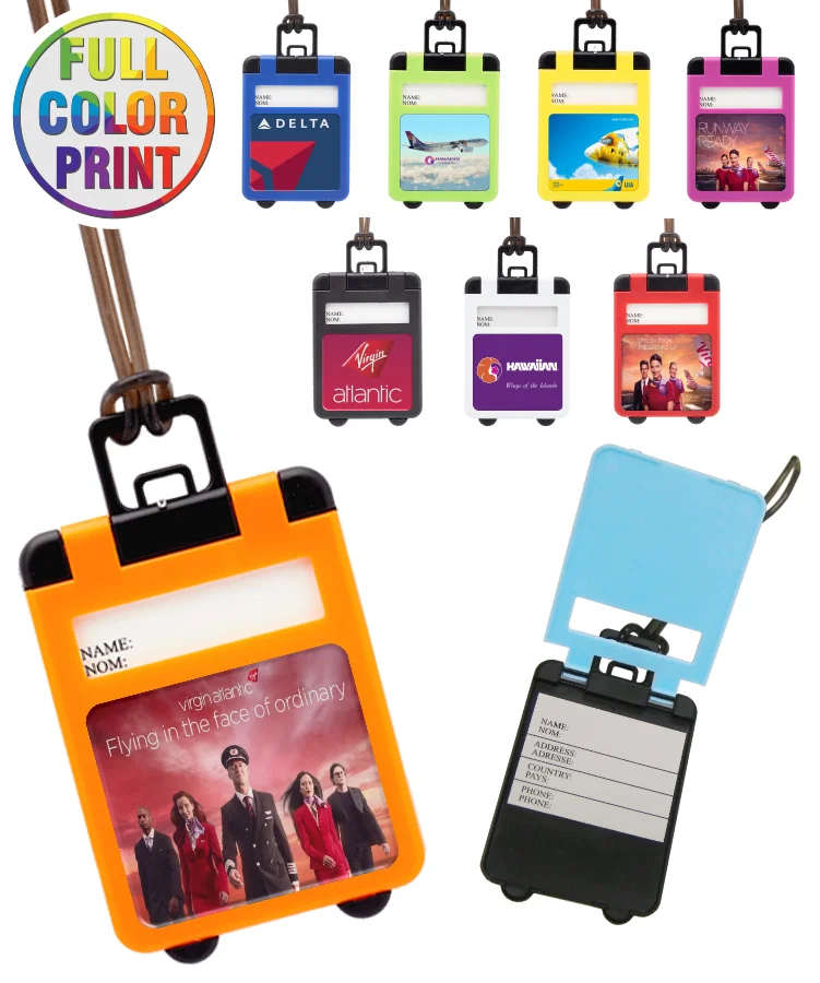 Pop-Up Cover Suitcase Shaped Luggage Tag — view 2