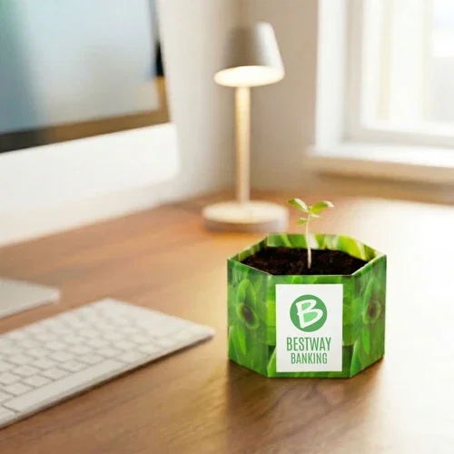 Pop-Up Seed Starter Kit in another color for eco-friendly promotional gifts