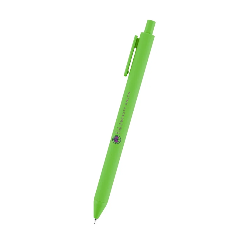 Close look at the tip resting against paper