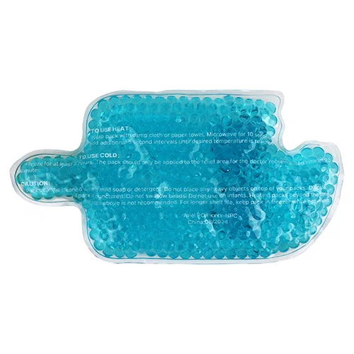 Custom branded popsicle Aqua Pearls hot and cold pack, front view of promotional gel therapy pack