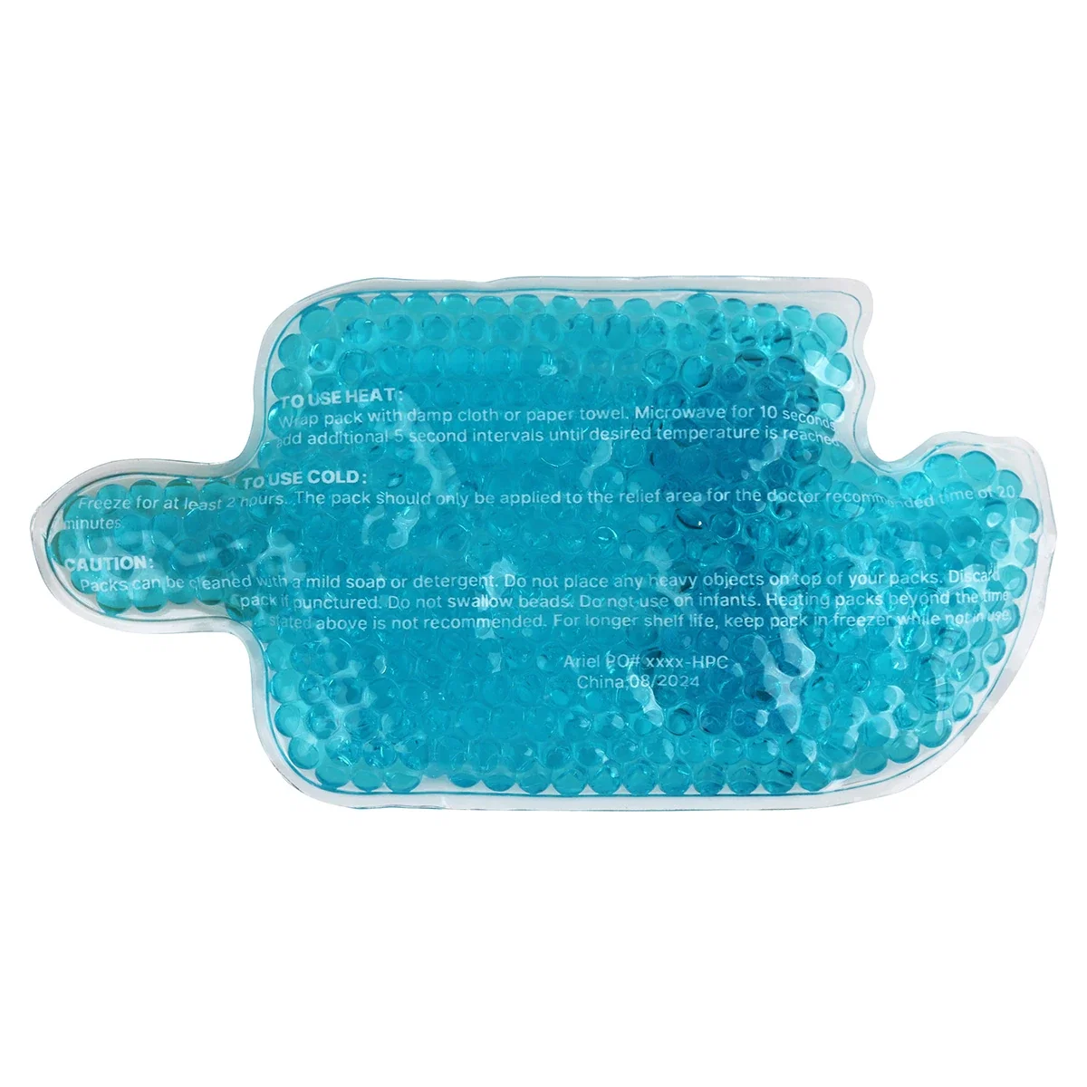 Promotional popsicle-shaped Aqua Pearls hot/cold gel pack, custom branded wellness therapy pack