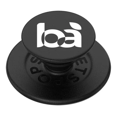 Magnetic phone grip in black seen from the front