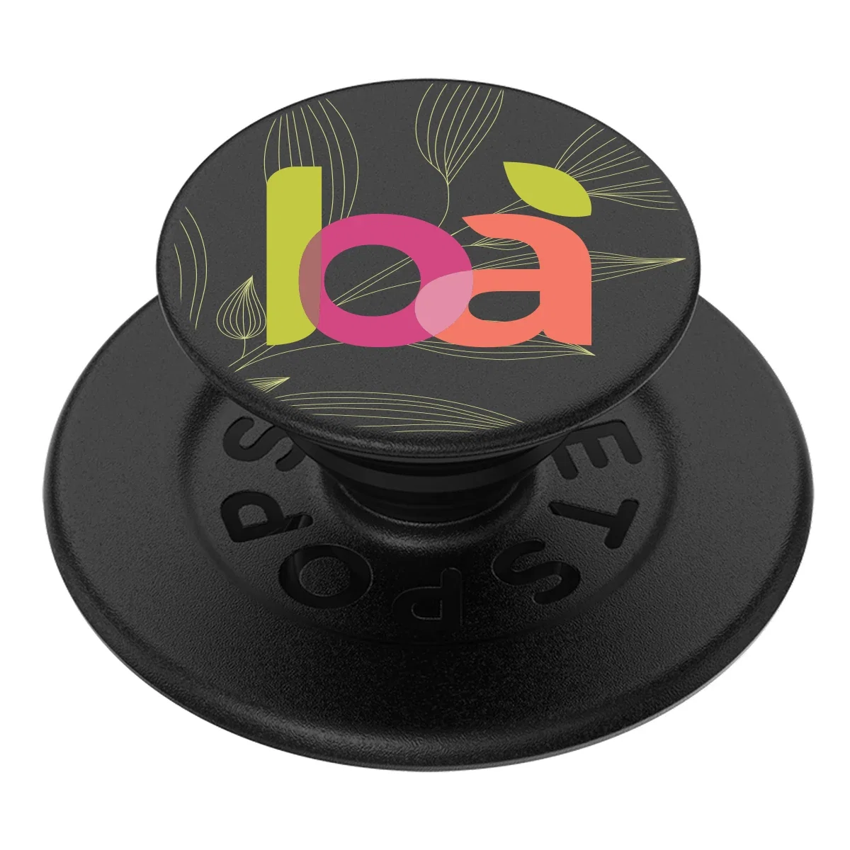 Side view of the collapsed disc on a phone back