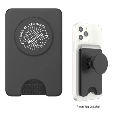 Attached to the back of a smartphone