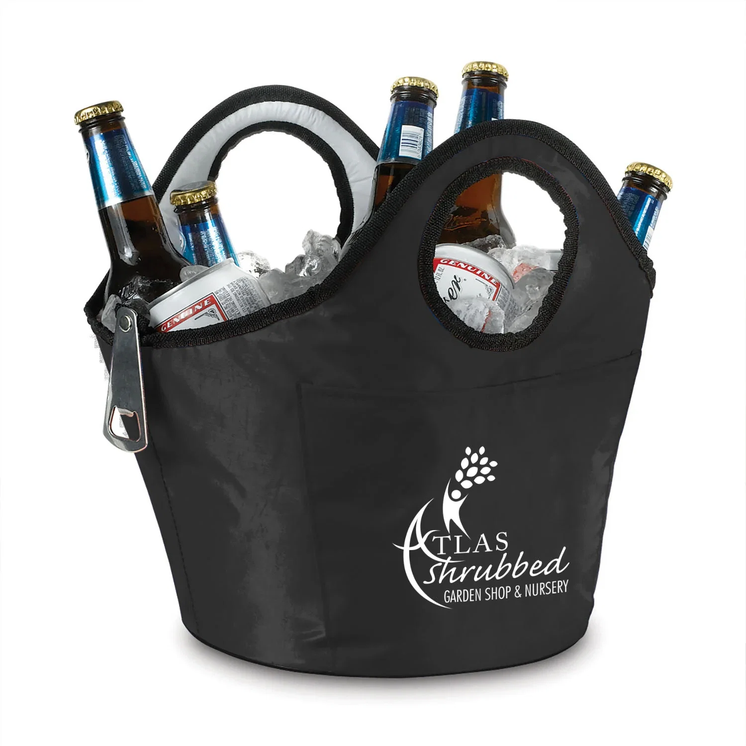 Portable Insulated Ice/Beverage Carrier — Black — view 3