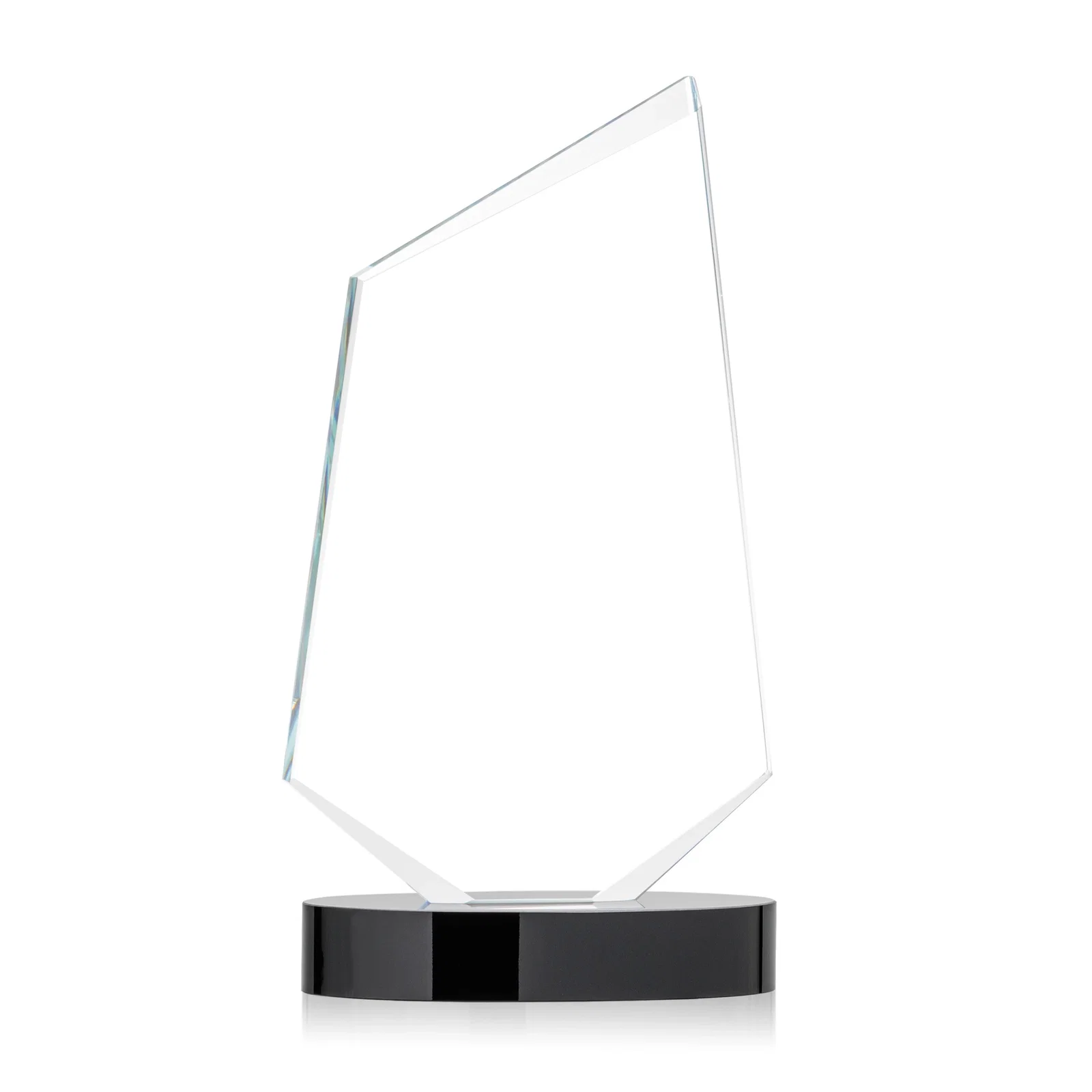 Personalized Starfire Crystal Wedge Award with Ebony or Sapphire Base, awards for graduation ceremonies