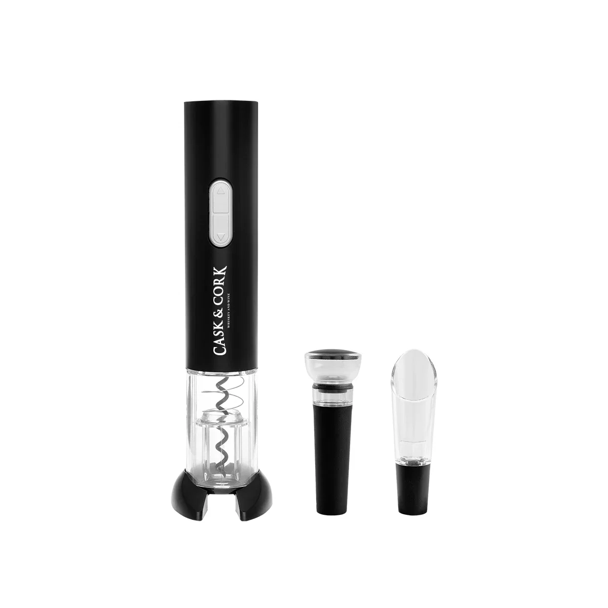 Opened case revealing the wine accessories inside