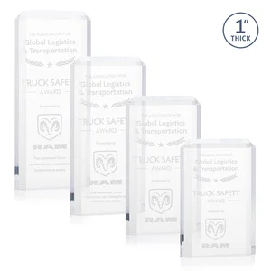 Freestanding Acrylic Rectangle Award in One Piece