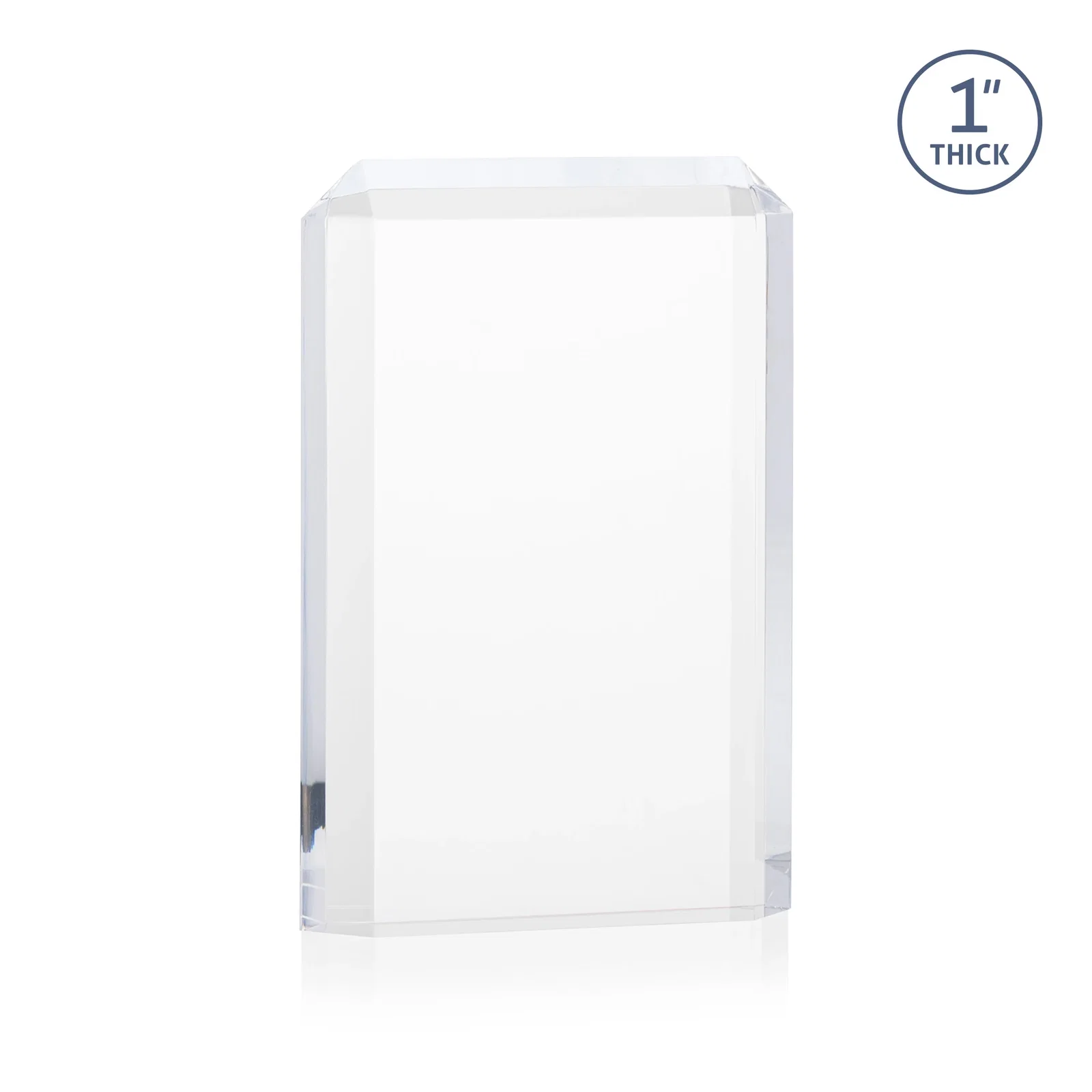 Branded Freestanding Acrylic Rectangle Award in One Piece for team milestone celebrations