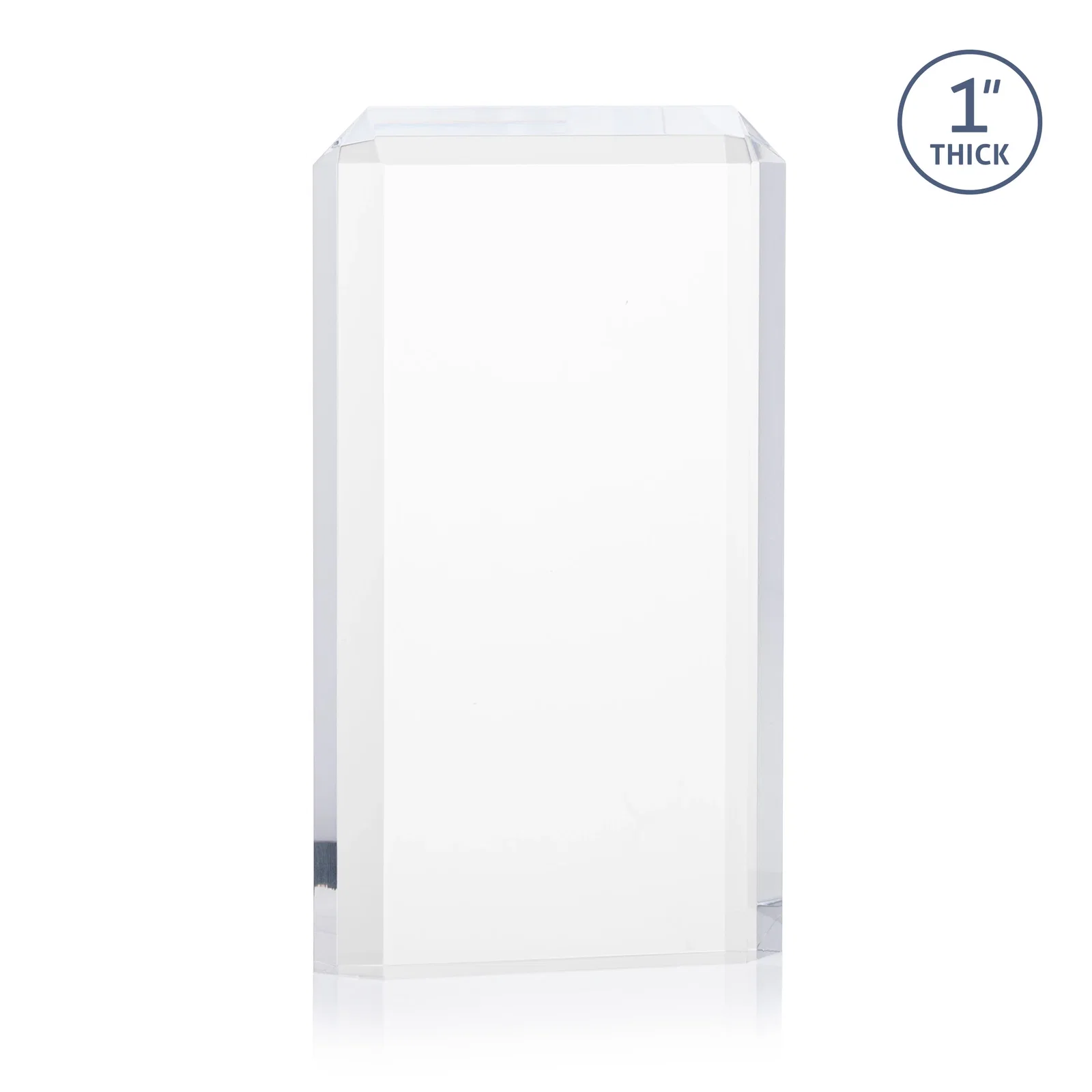 Branded Freestanding Acrylic Rectangle Award in One Piece for donor appreciation