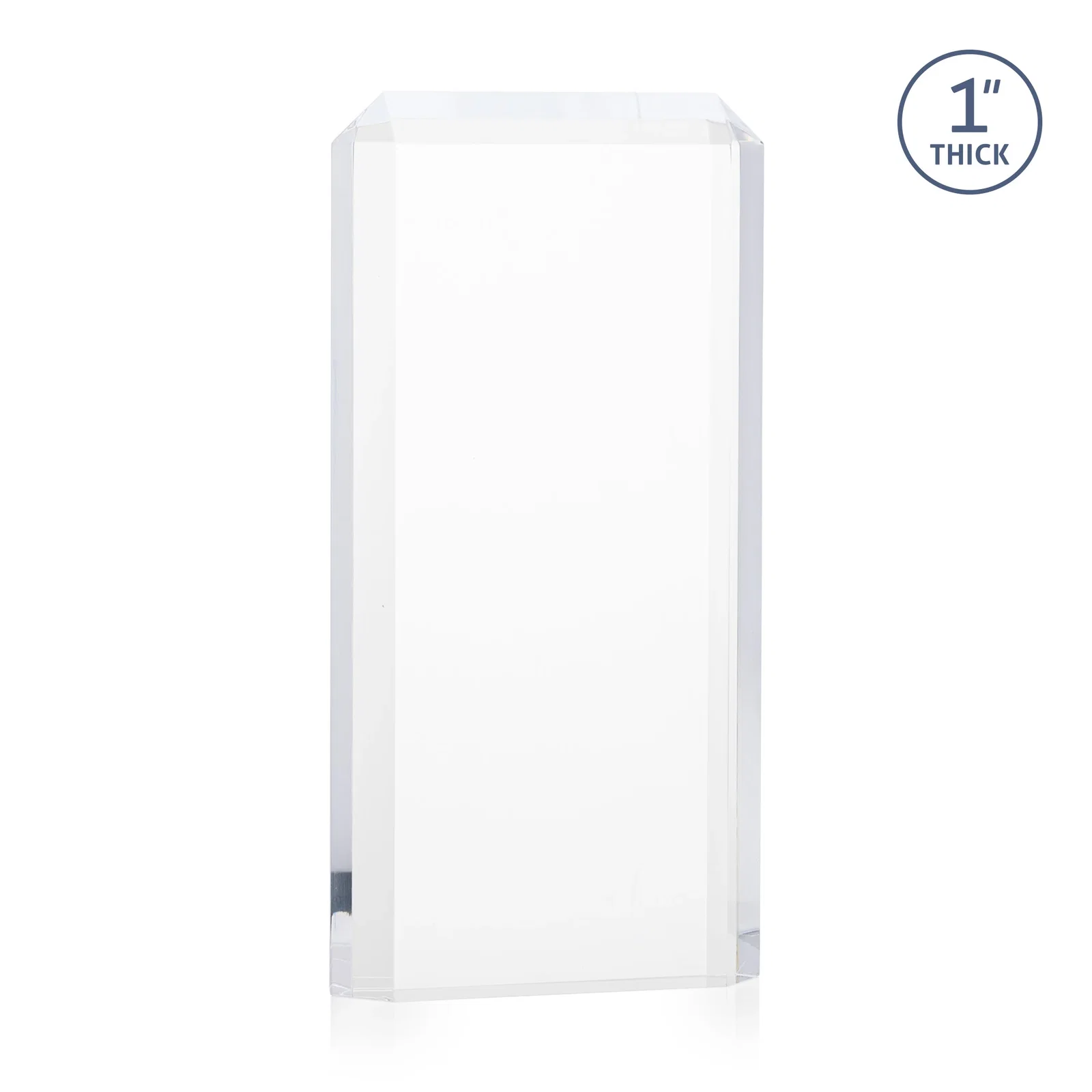 Branded Freestanding Acrylic Rectangle Award in One Piece for graduation ceremonies