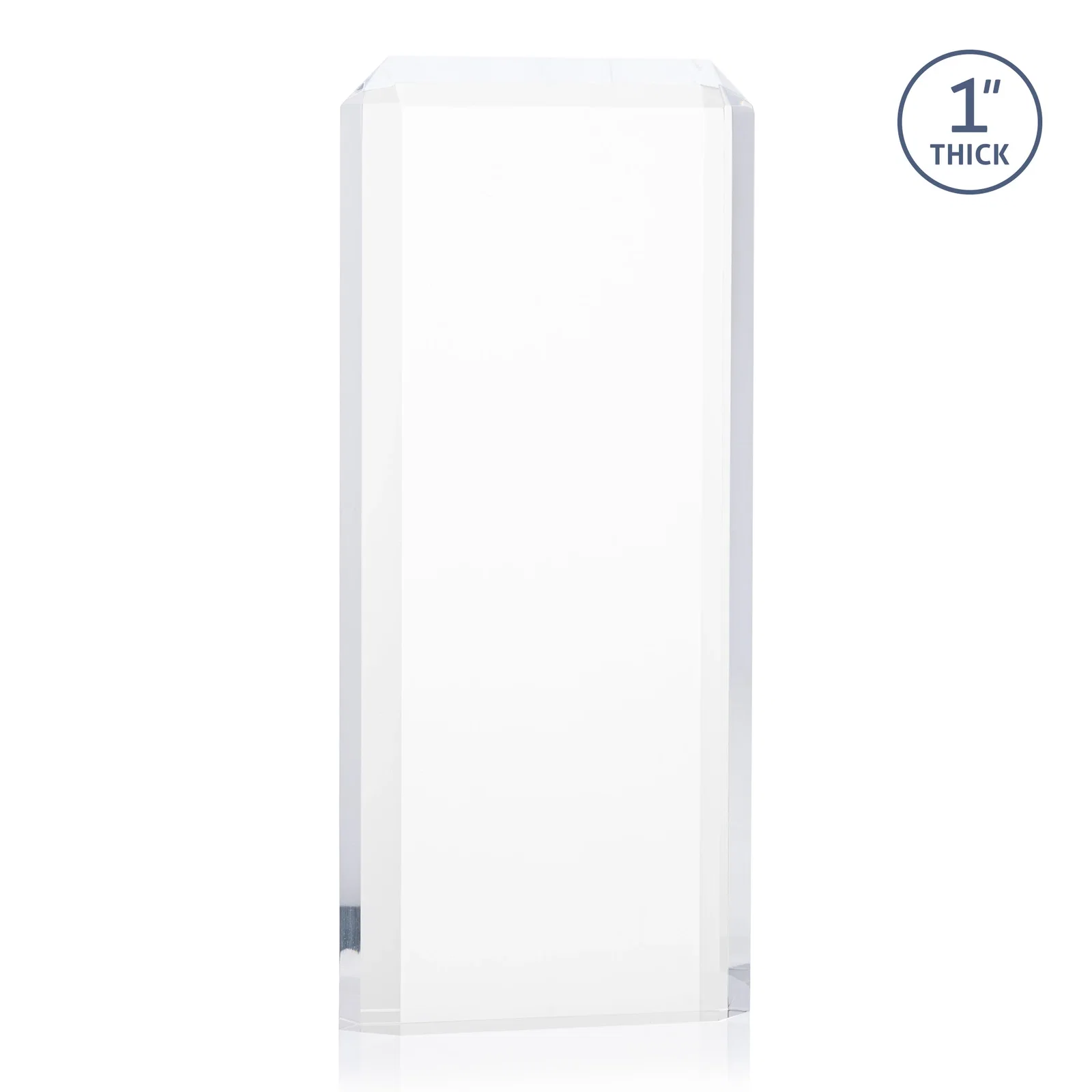 Branded Freestanding Acrylic Rectangle Award in One Piece for safety achievement programs