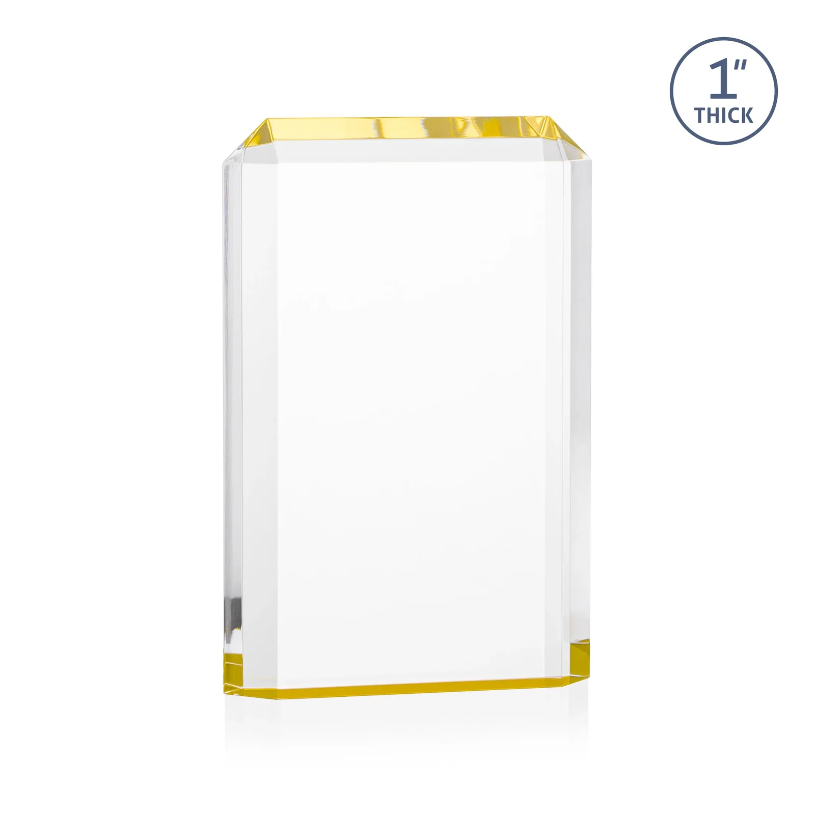 Branded Freestanding Acrylic Rectangle Award in One Piece for volunteer appreciation
