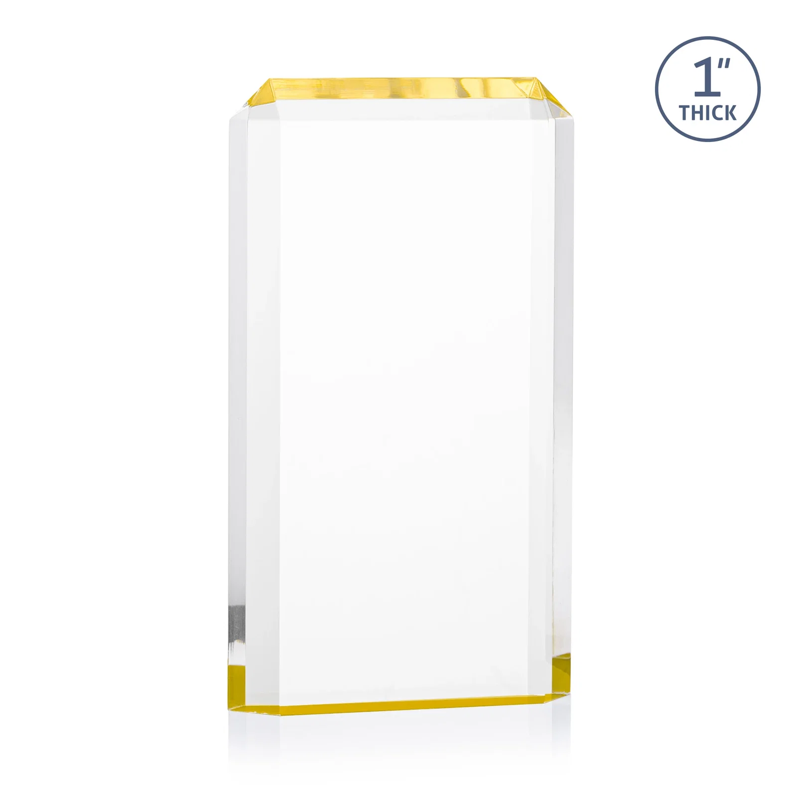 Branded Freestanding Acrylic Rectangle Award in One Piece for dealer and partner awards