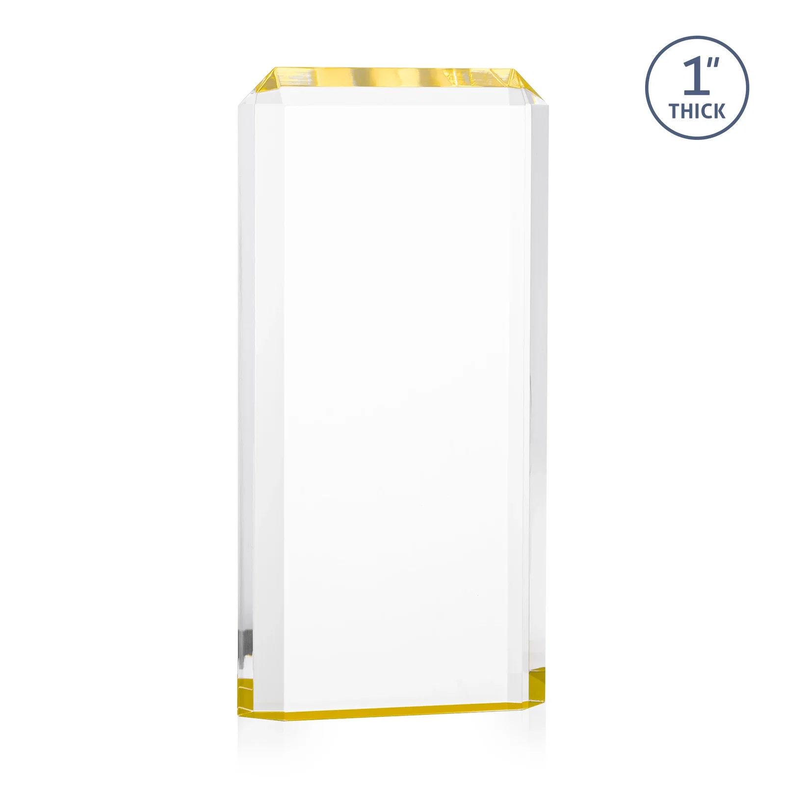 Branded Freestanding Acrylic Rectangle Award in One Piece for company anniversary events