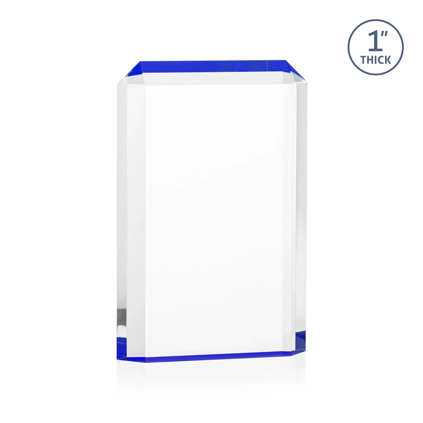 Custom printed Freestanding Acrylic Rectangle Award in One Piece for corporate award ceremonies