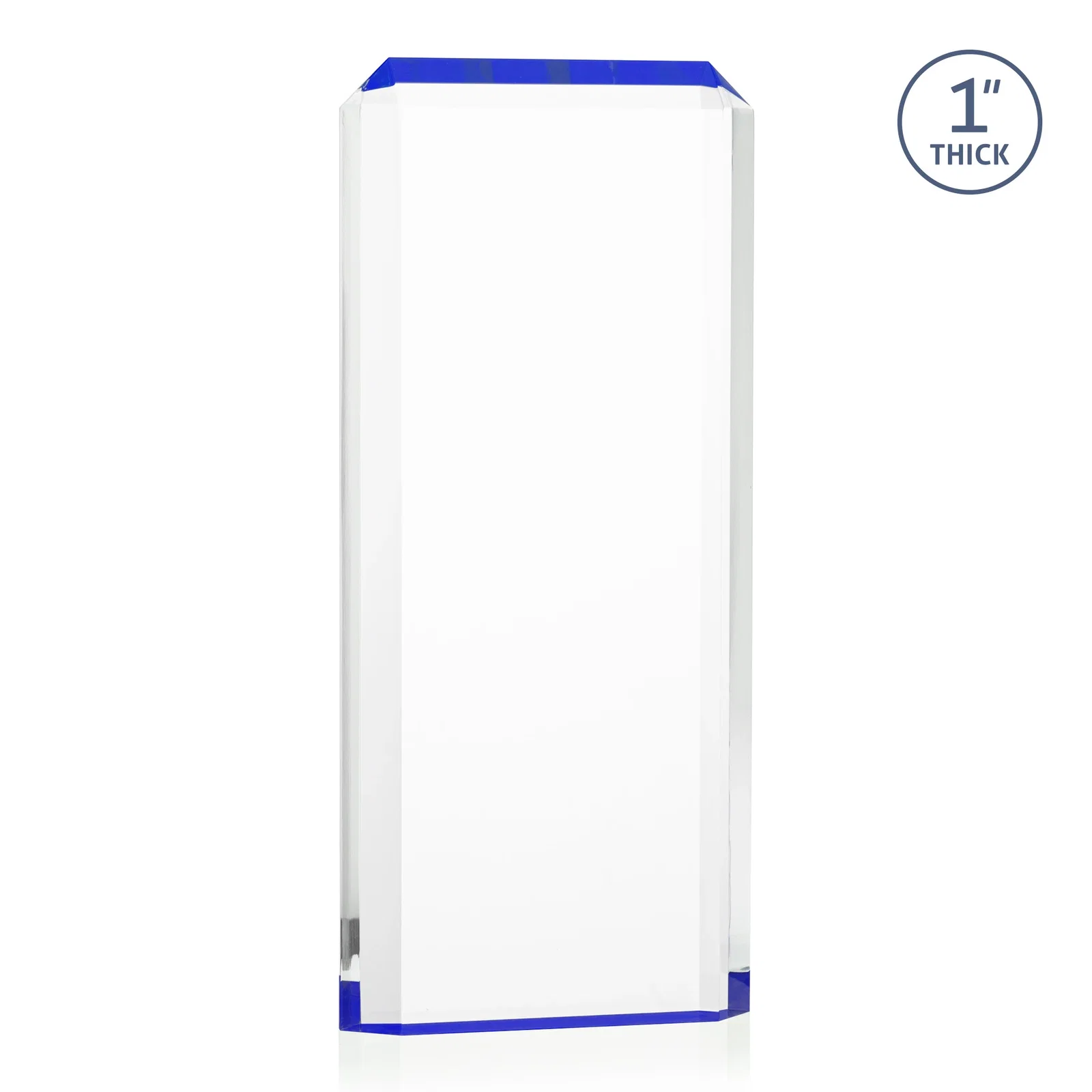 Custom printed Freestanding Acrylic Rectangle Award in One Piece for retirement presentations