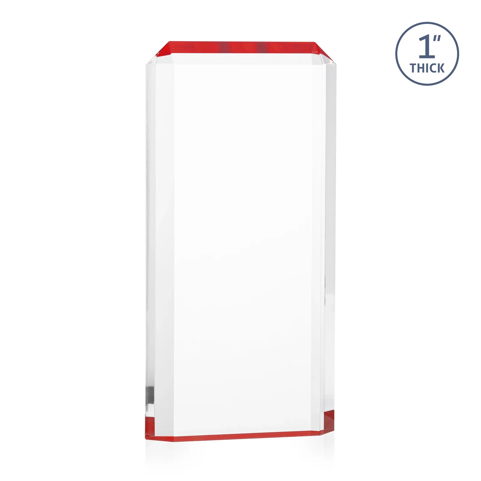 Custom printed Freestanding Acrylic Rectangle Award in One Piece for graduation ceremonies