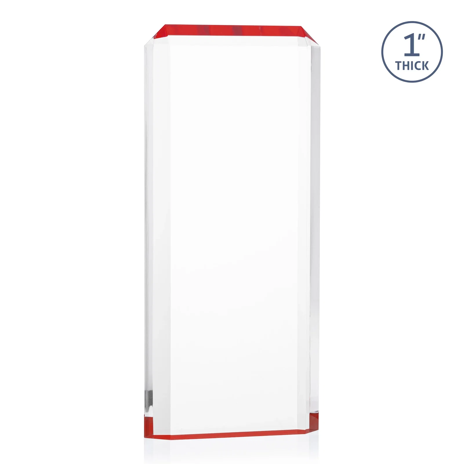 Custom printed Freestanding Acrylic Rectangle Award in One Piece for safety achievement programs