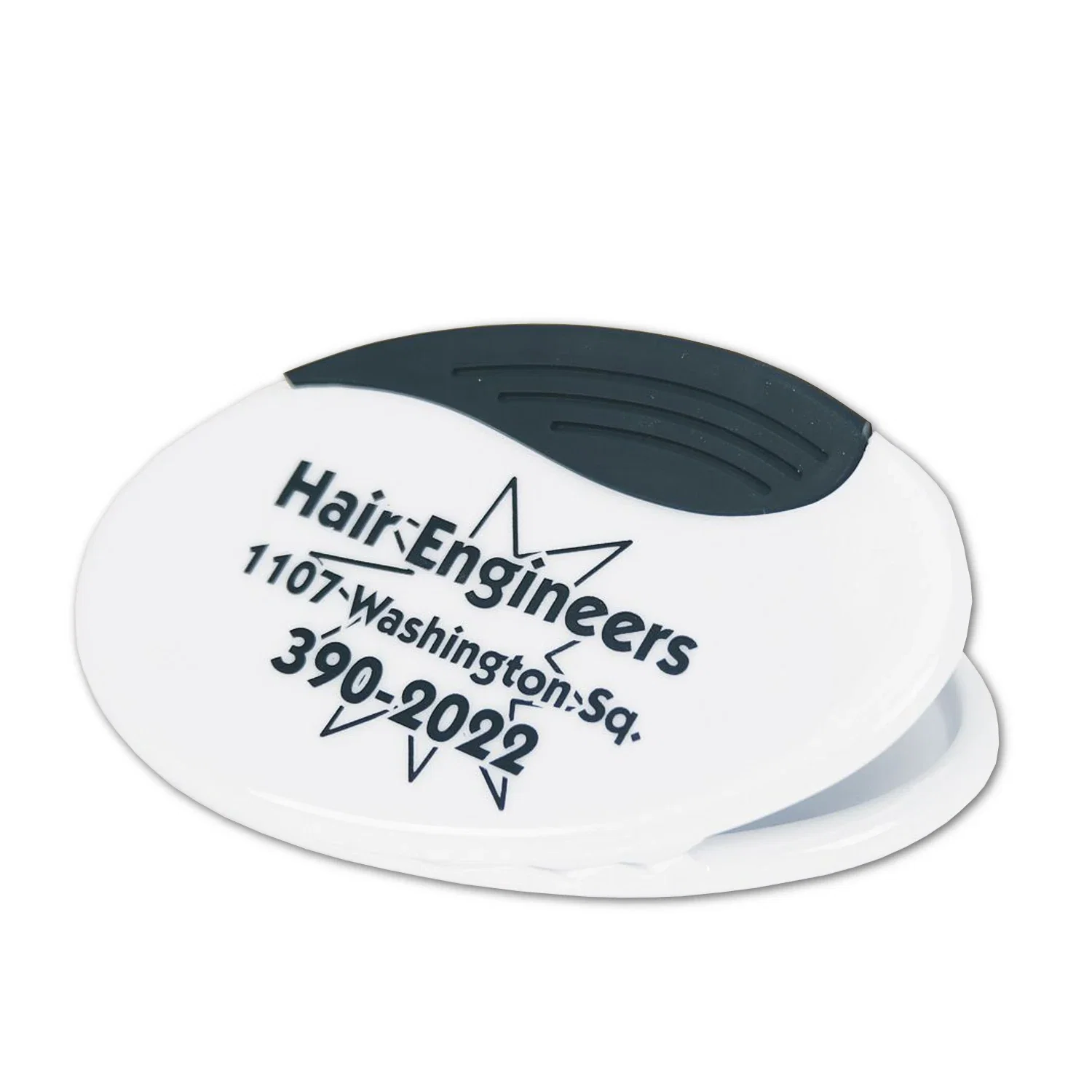 Custom Printed Power Clip Oval — White — view 2