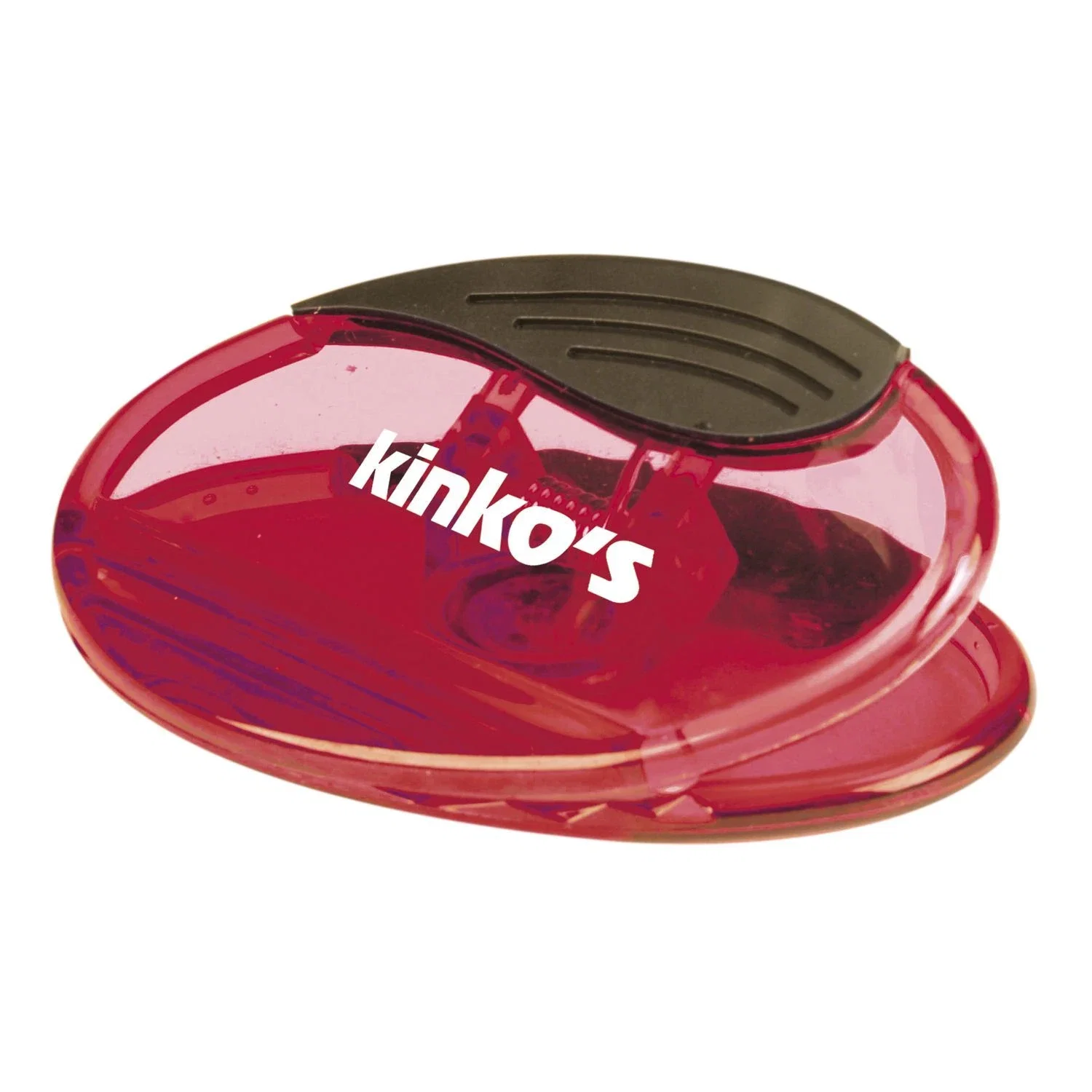 Custom Printed Power Clip Oval — Translucent Red — view 5
