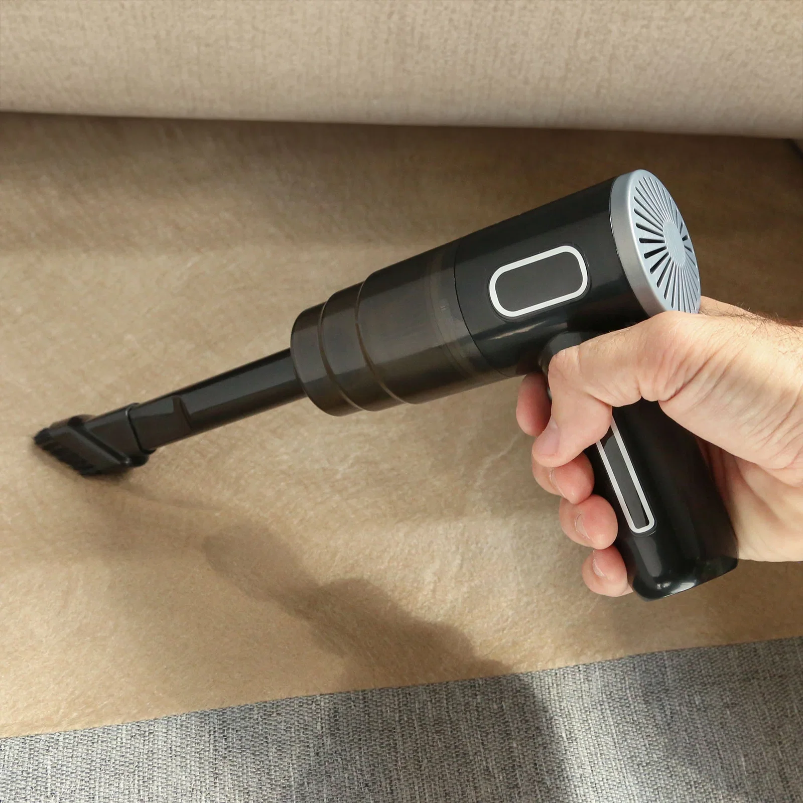 Power Pulse Rechargeable Handheld Vacuum in use