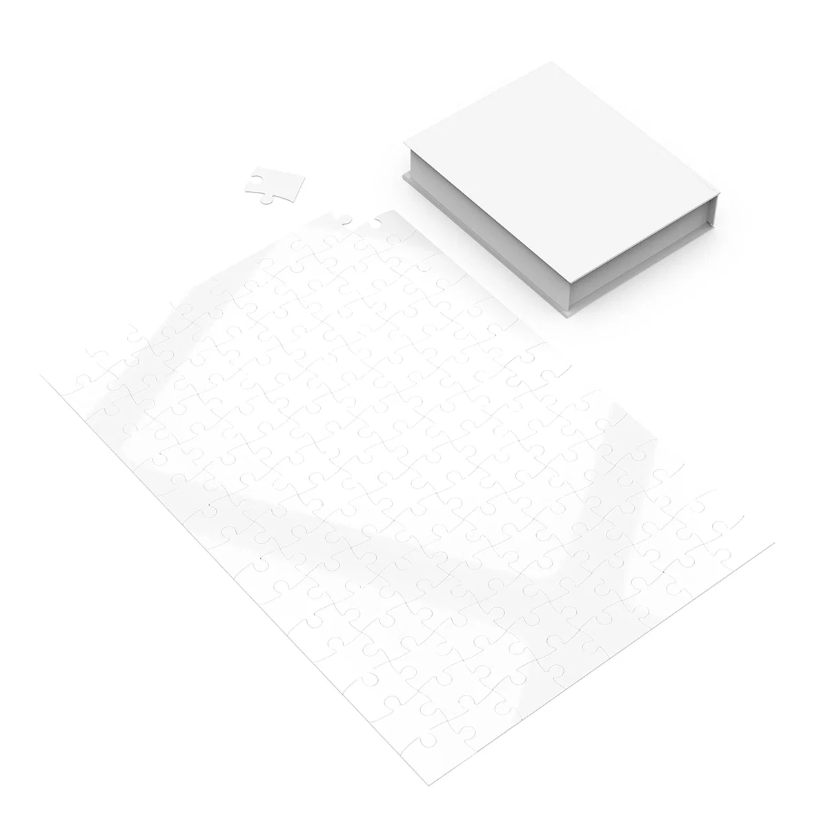 Individual pieces shown apart from the finished picture