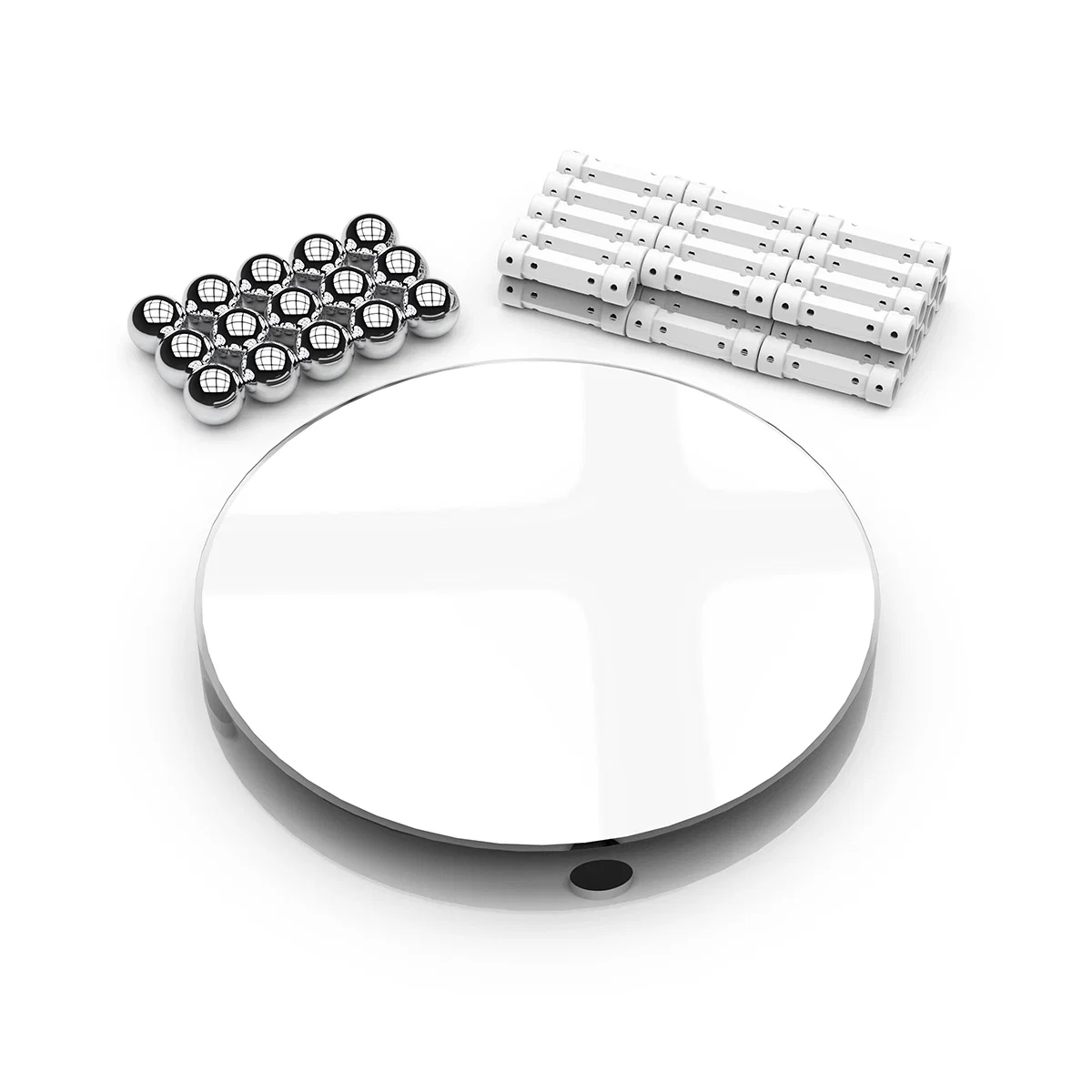 Nearly five-inch square accessory pictured on a plain background