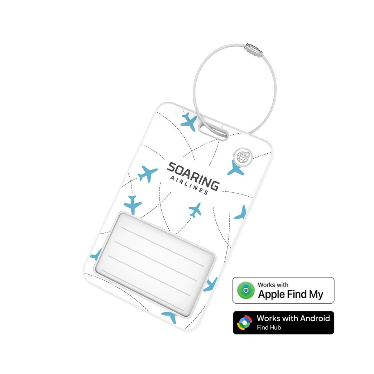 Tag slipped into a wallet slot beside everyday cards