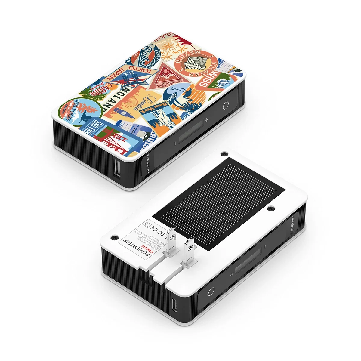 White PowerTrip Classic charger measuring four inches wide