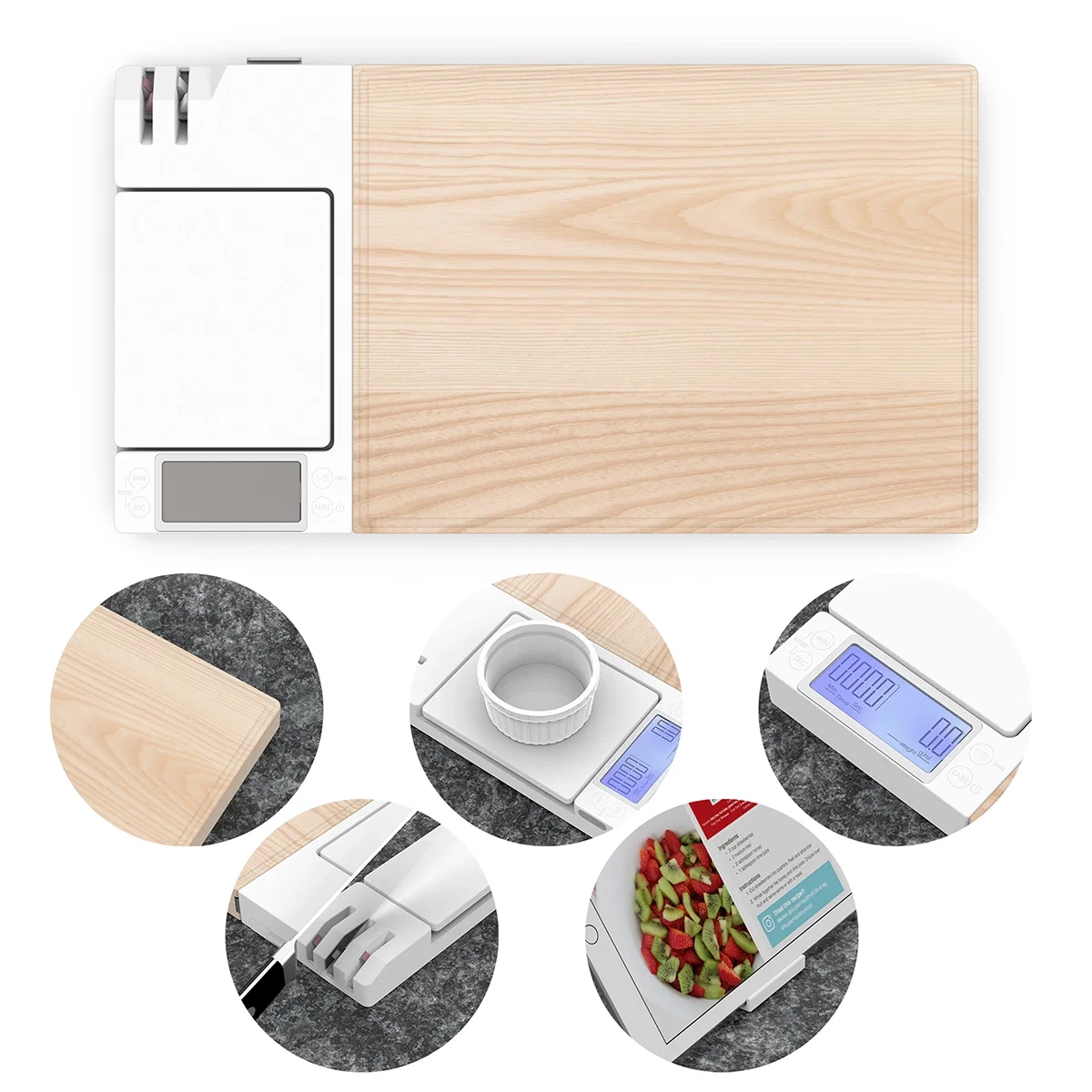 Edge profile of the multi function kitchen prep tool