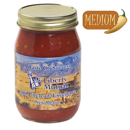 Premium 16 oz Glass Jar Salsa Server — view 2