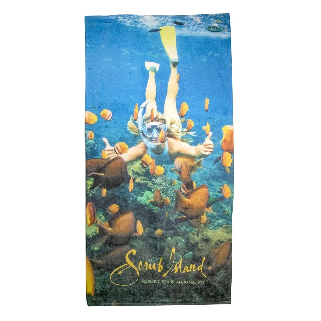 Premium Dye Sublimated Beach Towel — Custom — view 2