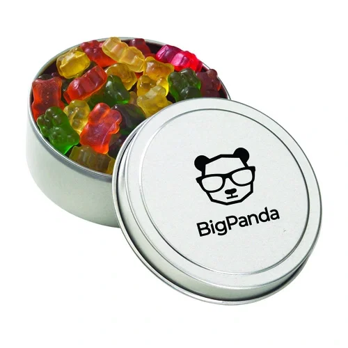Premium Large Round Tin Container with Lid — view 10