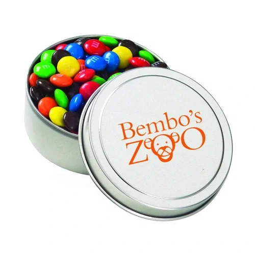 Premium Large Round Tin Container with Lid — view 4