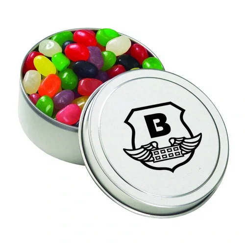Premium Large Round Tin Container with Lid — view 5