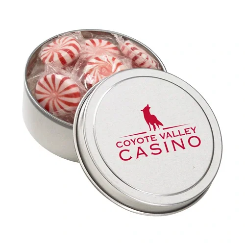 Premium Large Round Tin Container with Lid — view 6