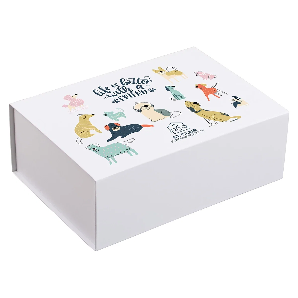 Premium Magnetic Closure Gift Box, front view of the large magnetic closure gift box
