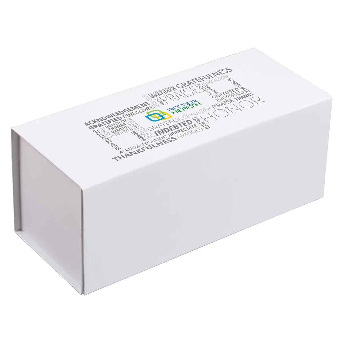 Premium Magnetic Closure Gift Box, front view of the small keepsake box with magnetic lid
