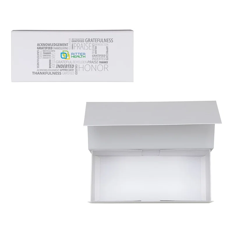 Premium Magnetic Closure Gift Box opened to show the interior lining, large size