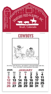 Press-N-Stick™ Header Cowboy Calendar (12-Month)