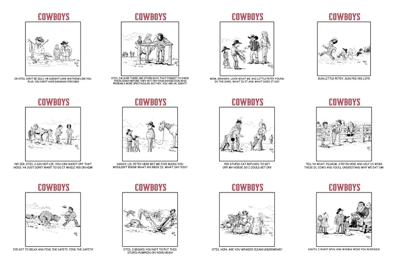 Press-N-Stick™ Header Cowboy Calendar (12-Month) — view 2