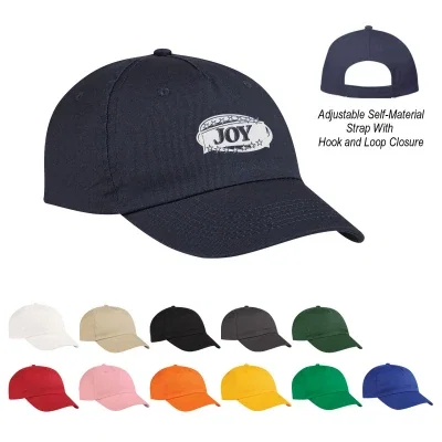 Black cap shown from the front, ready for an embroidered logo
