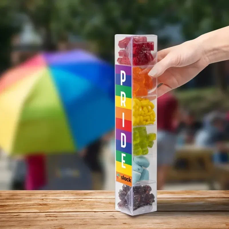 Pride Square Candy Tower held in hand