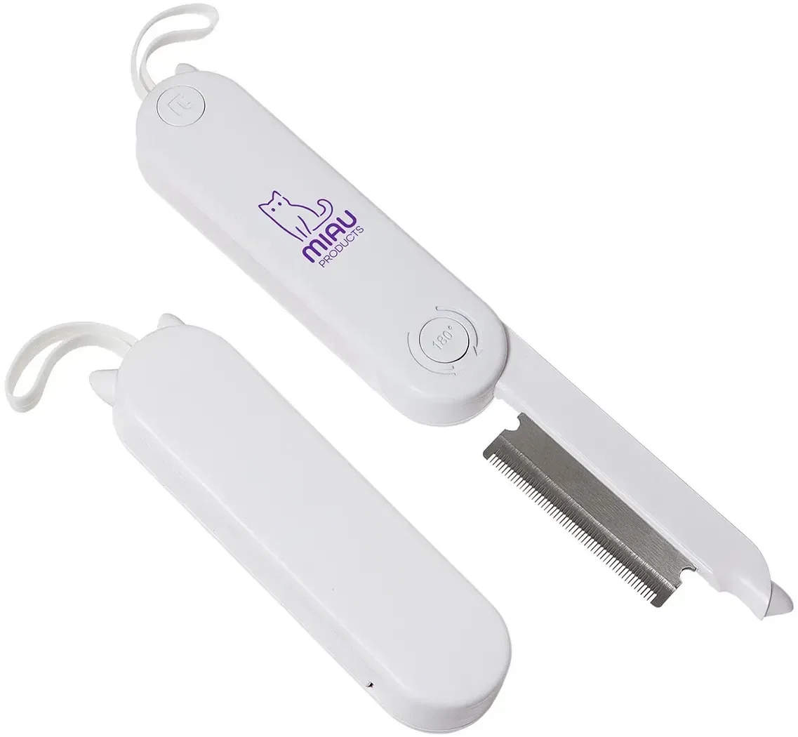 Prim Dual-Action Pet Grooming Comb, custom branded pet comb with long and short teeth
