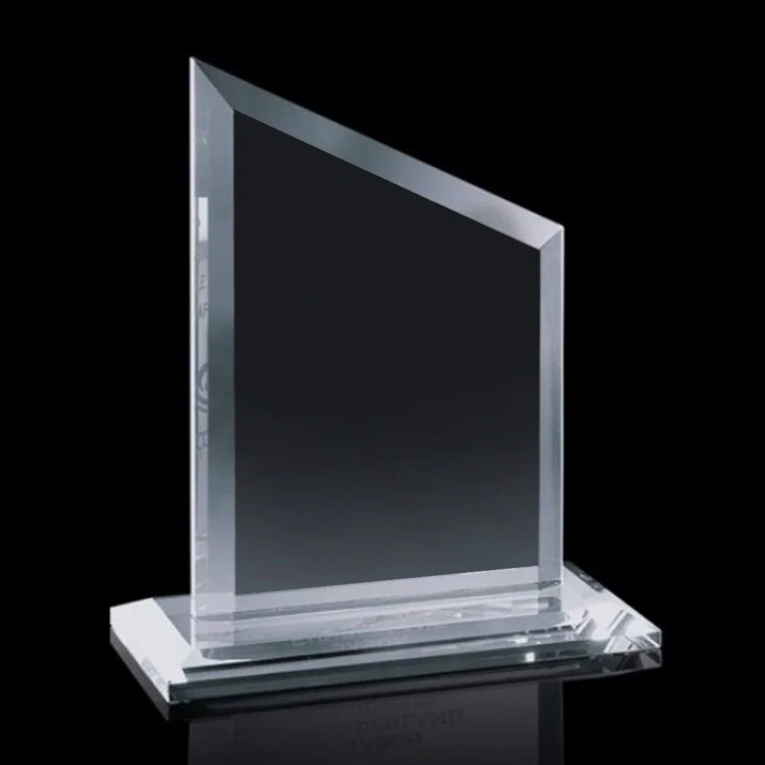 Custom Starfire Crystal Award in Clear-Only Finish, awards for team milestone celebrations