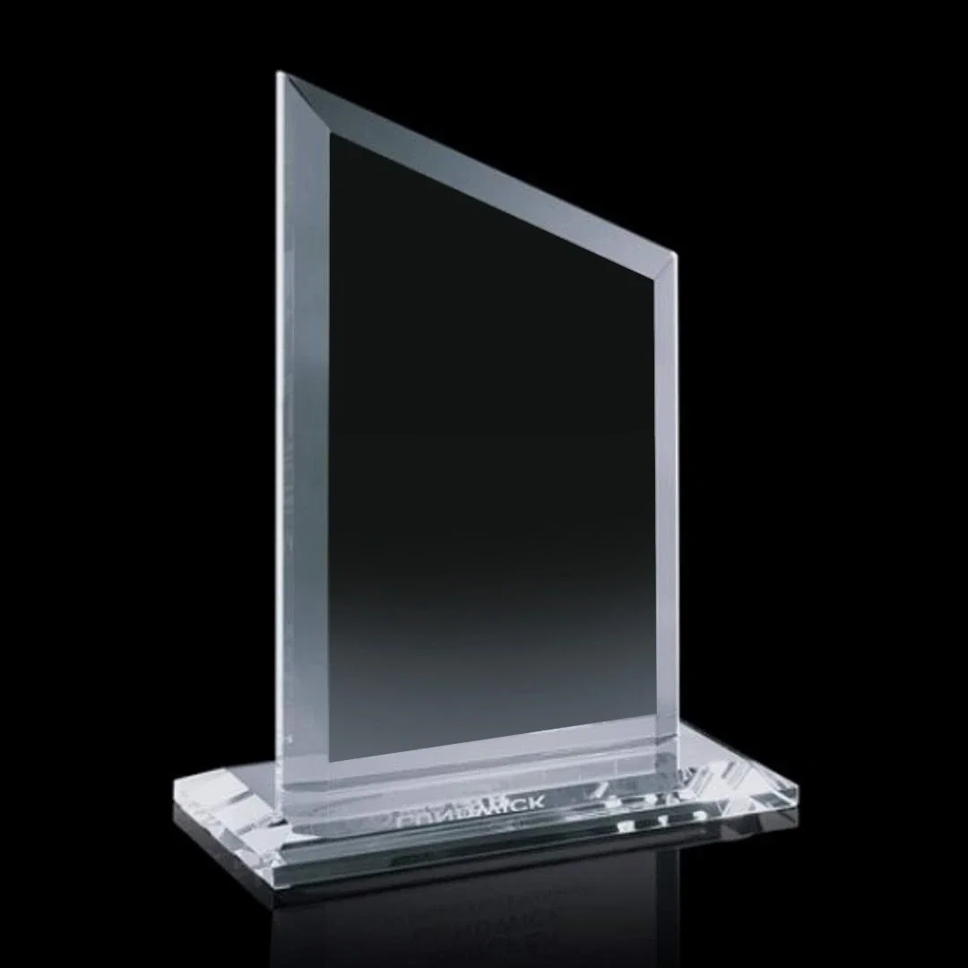Custom Starfire Crystal Award in Clear-Only Finish, awards for donor appreciation