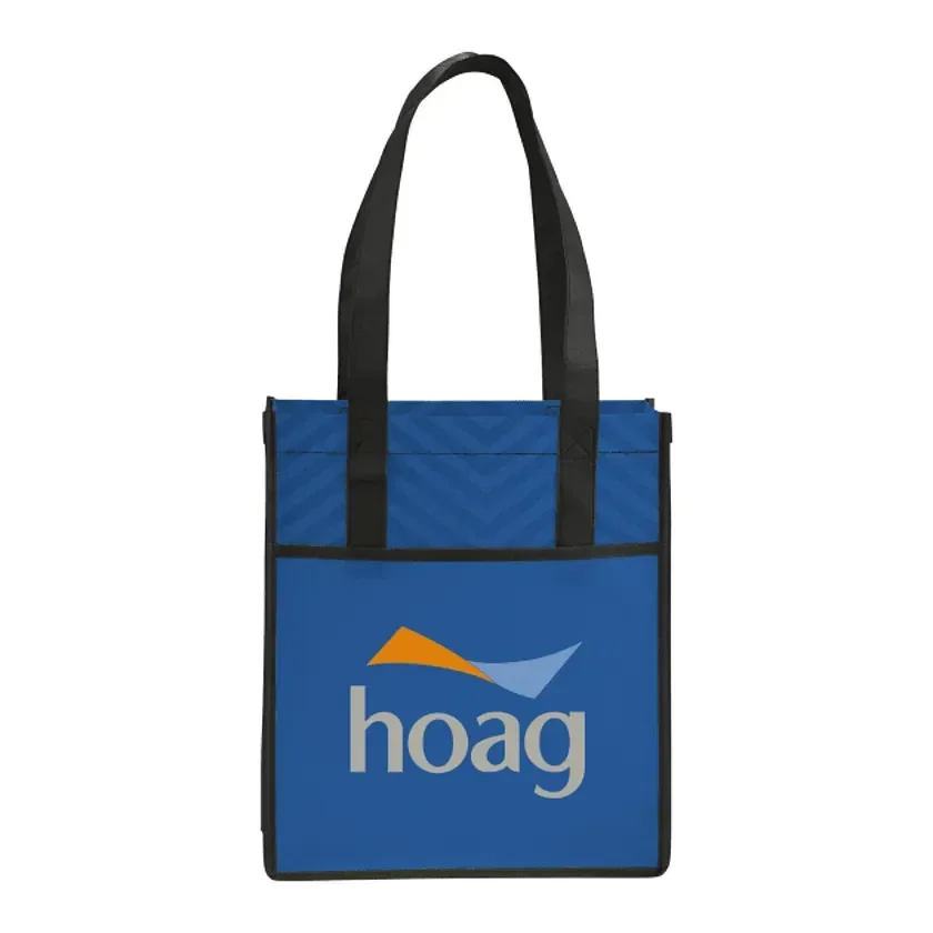 Printed Chevron Non-Woven Shopper Tote
