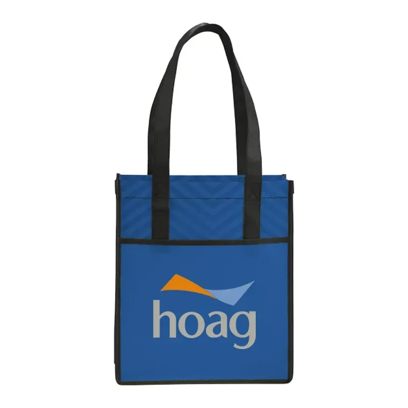 Printed Chevron Non-Woven Shopper Tote